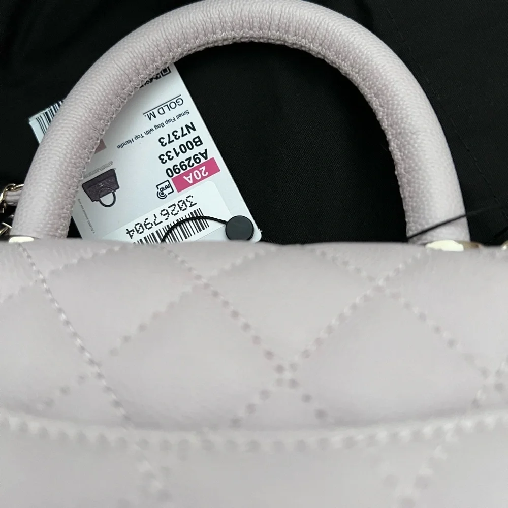 RARE 20A 2020 Chanel lilac small coco top handle pink shoulder bag - Picture 4 of 15